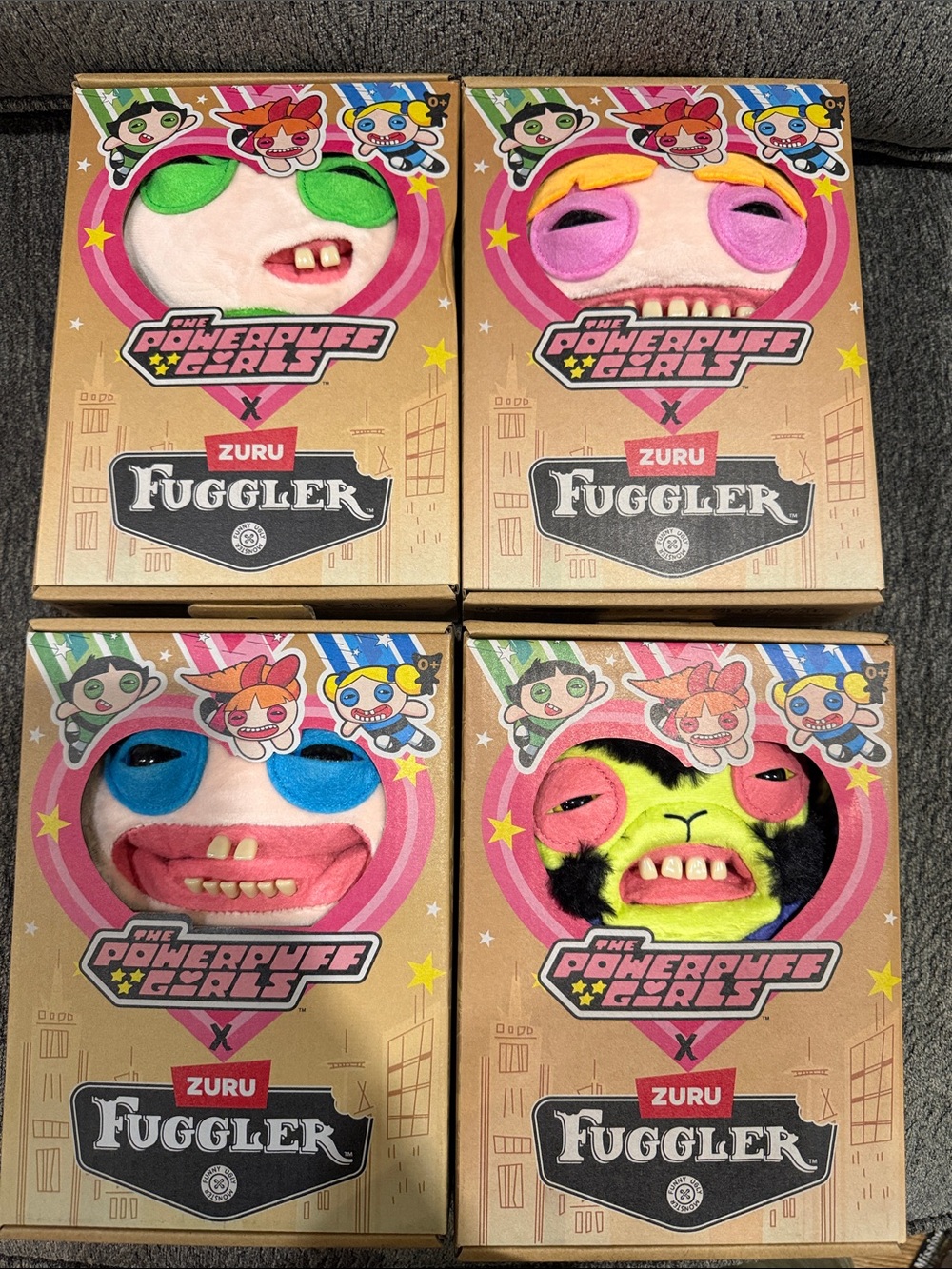 The Powerpuff Girls x Fuggler By Zuru Complete Set Of 4
